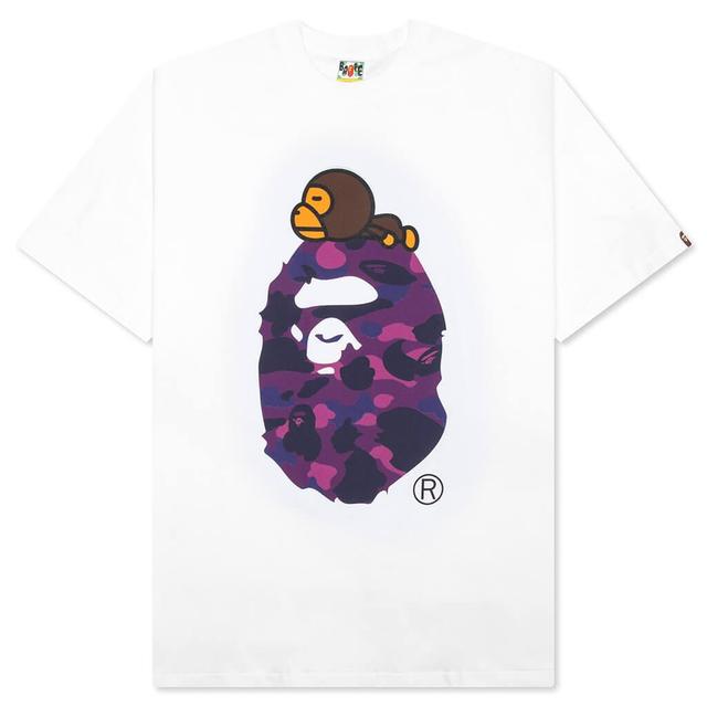 Color Camo Milo on Big Ape Tee - White/Purple Male Product Image