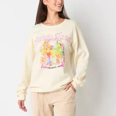 Juniors Candy Land Embroidered Womens Crew Neck Long Sleeve Sweatshirt Product Image