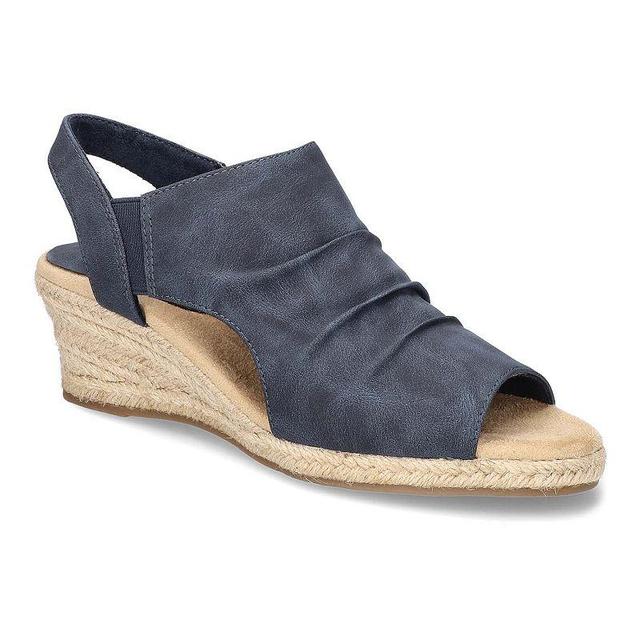 Teje by Easy Street SuperFlex Womens Wedge Sandals Blue Product Image