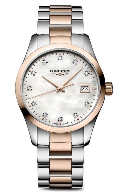 Longines Conquest Classic Diamond Index Bracelet Watch, 34mm Product Image