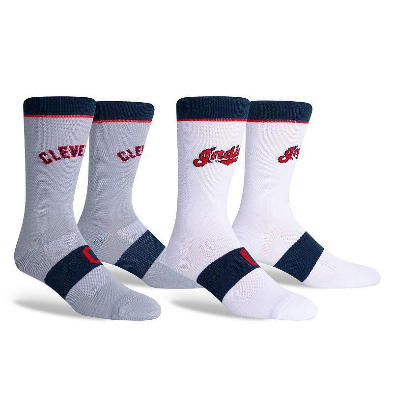 Mens Cleveland Guardians Two-Pack Home and Away Uniform Crew Socks Product Image