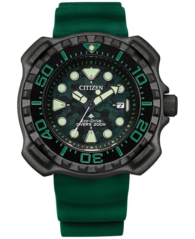 Men's Citizen Eco-DriveÂ® Promaster Gunmetal Grey Super Titaniumâ¢ Strap Watch with Green Dial (Model: Bn0228-06W) Product Image