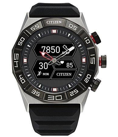 Citizen Mens Cz Smart Hybrid Black Silicone Strap Smart Watch 44mm Product Image