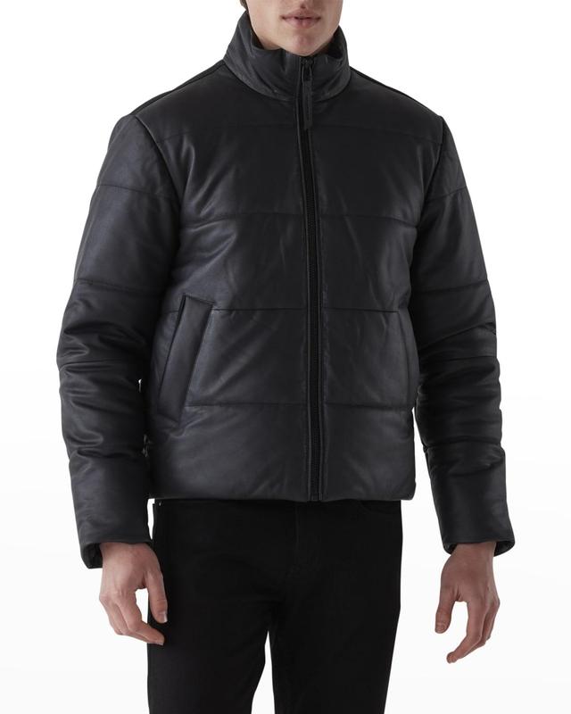 Mens Auckland Quilted Leather Jacket Product Image