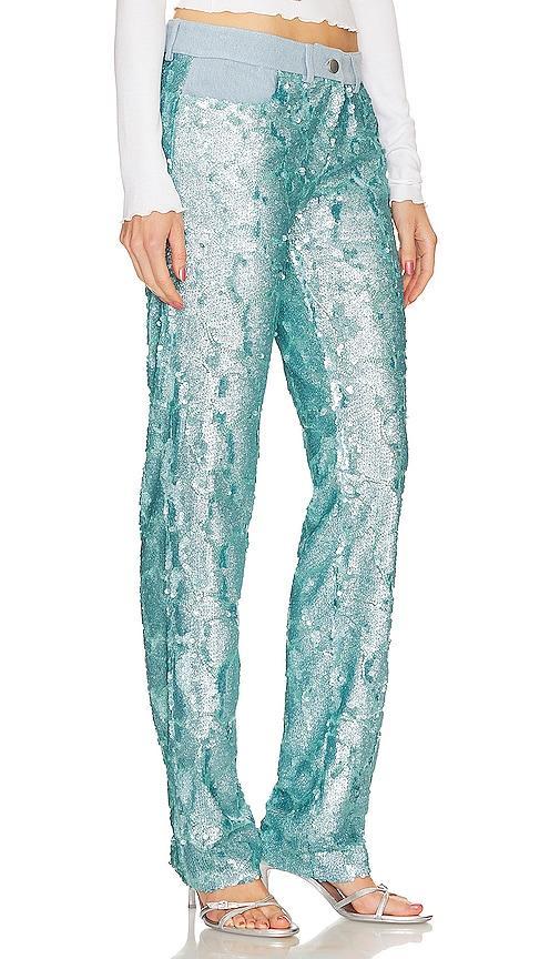 SIEDRES Sun Sequined Low Rise Pants Size 38/M. Product Image