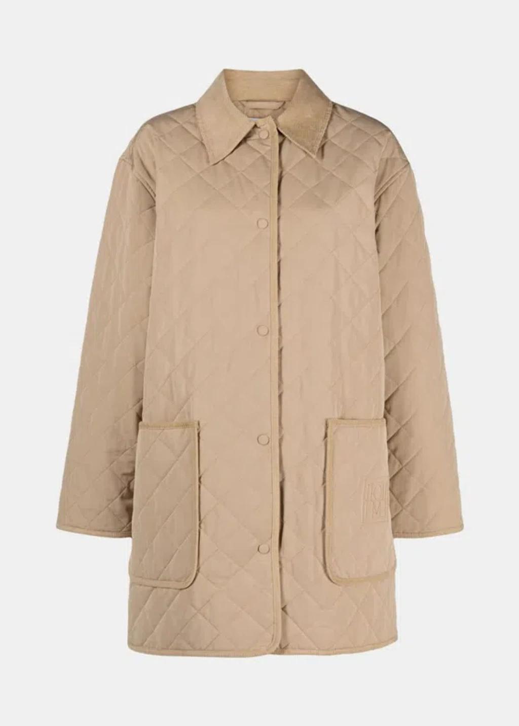 Toteme Beige Quilted Barn Jacket Product Image