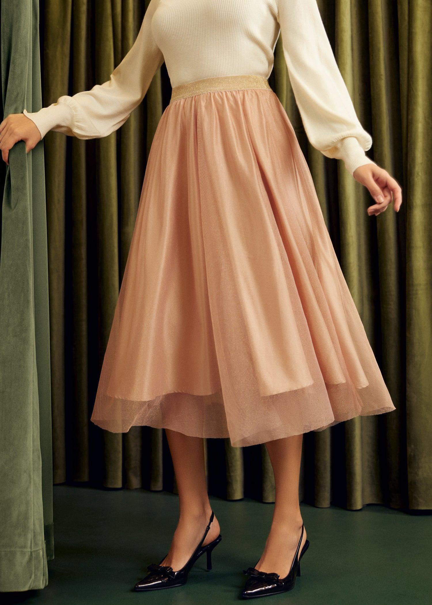 Time Capsule Tulle Midi Skirt Product Image