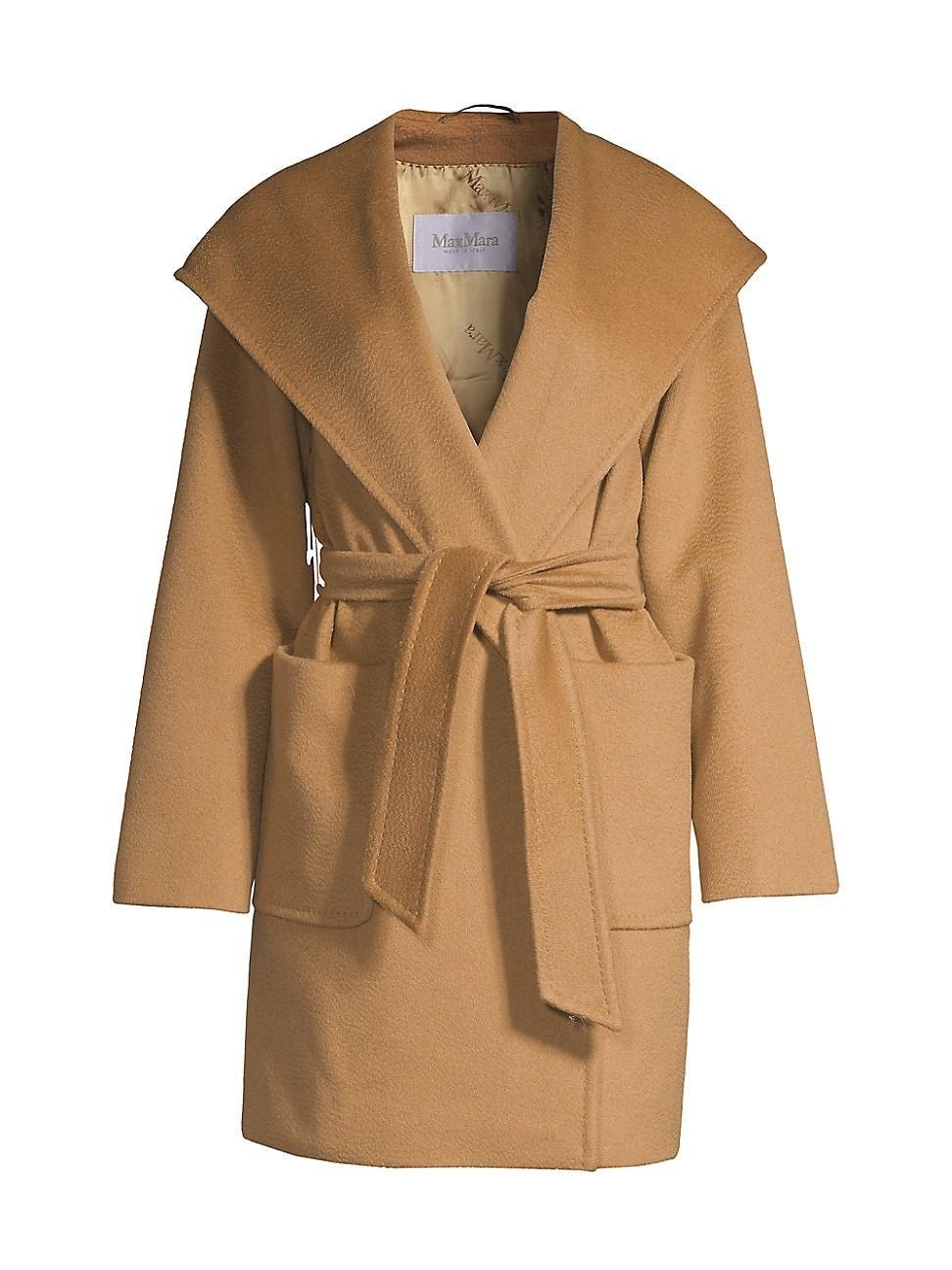 Max Mara Rialto Hooded Camel Hair Coat Product Image