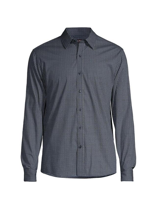 Mens Geo Pixel Stretch Slim-Fit Shirt Product Image