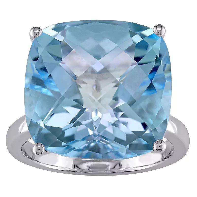 Stella Grace 14k White Gold Sky Blue Topaz Cocktail Ring, Womens Product Image