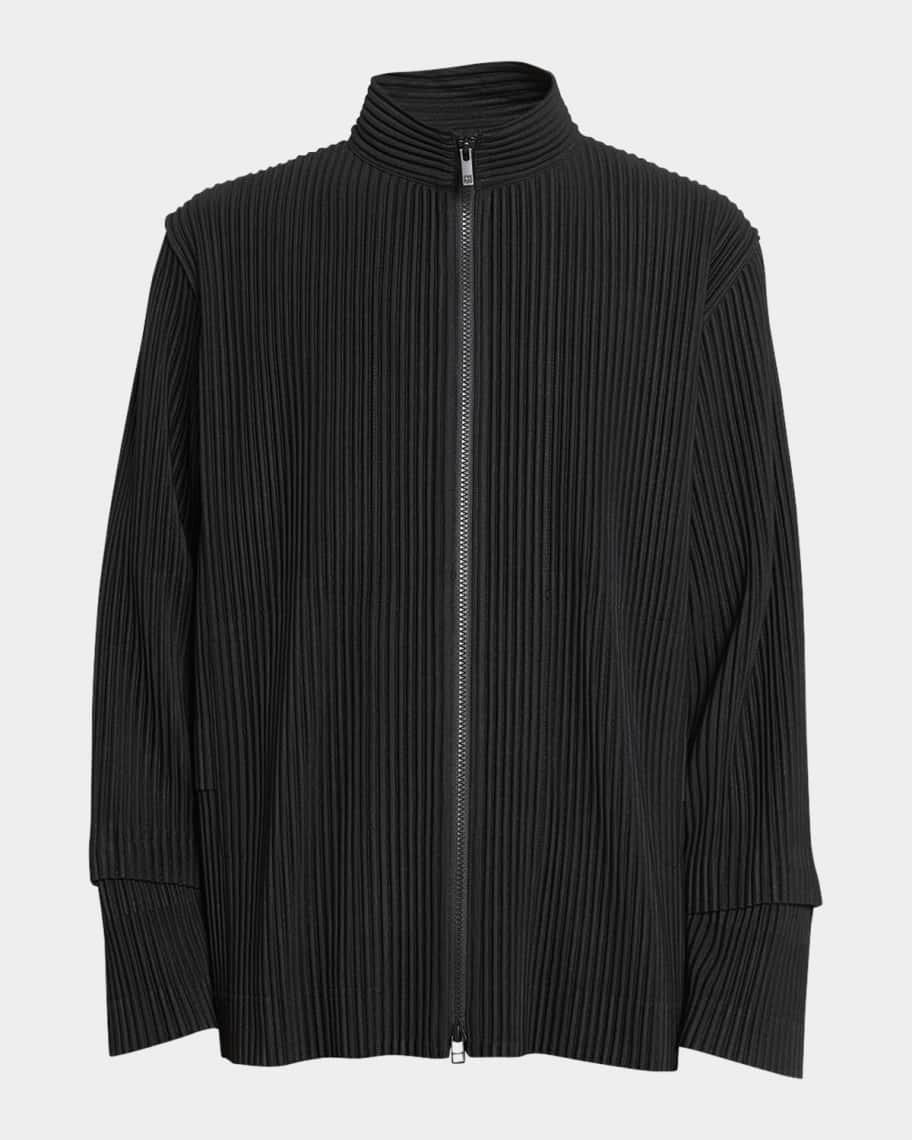 Men's Pleated Cargo Zip Jacket Product Image