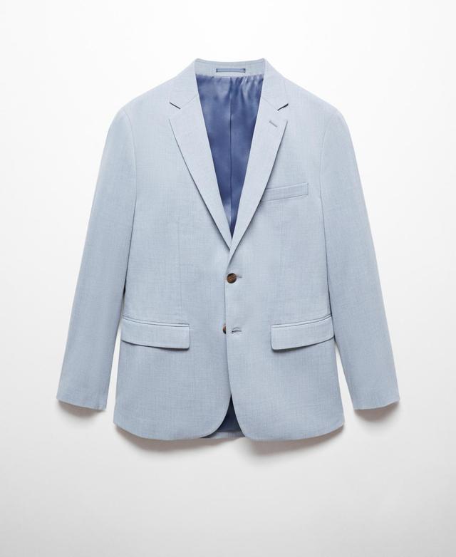 MANGO MAN - Super slim-fit suit blazer in stretch fabric sky blueMen Product Image