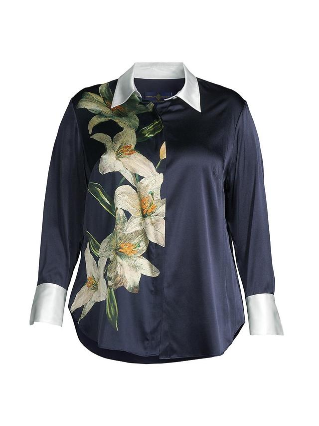 Womens Livia Floral Button-Front Blouse Product Image