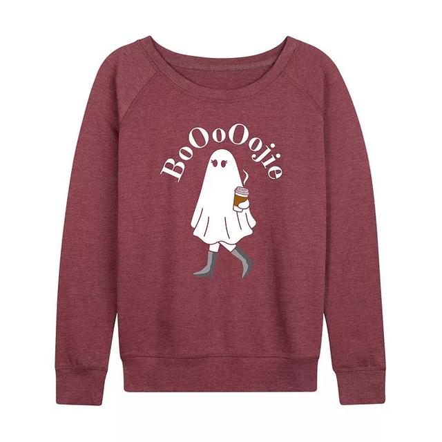 Womens Boojie Ghost Halloween Lightweight French Terry Sweatshirt Heather Grey Product Image