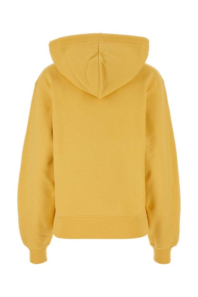 Yellow Cotton Oversize Sweatshirt In Jaunenaturel Product Image