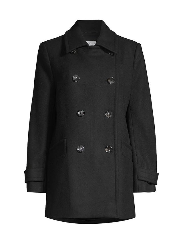 Womens Maise Wool-Blend Double-Breasted Peacoat Product Image