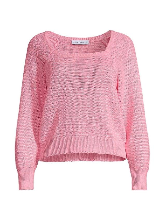 Womens Linen Squareneck Sweater Product Image