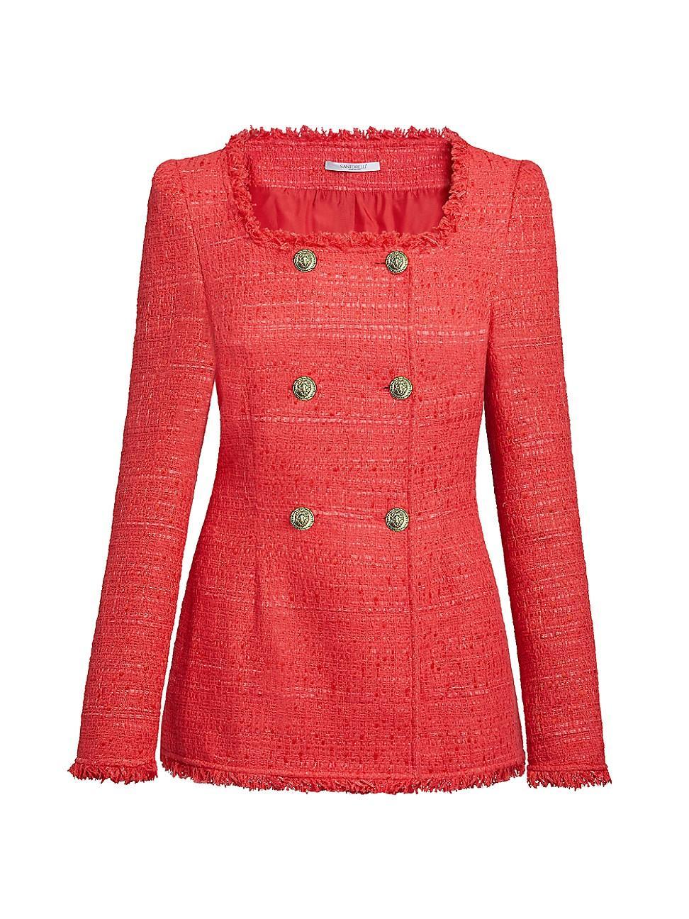 Womens Elara Cotton-Blend Tweed Jacket Product Image