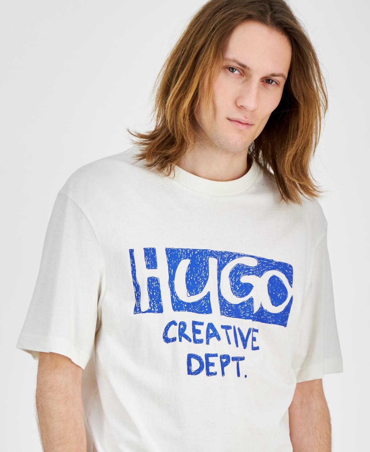 HUGO BOSS Men's Nugocrea Creative Department Short Sleeve Crewneck Logo Graphic T-shirt In White Product Image