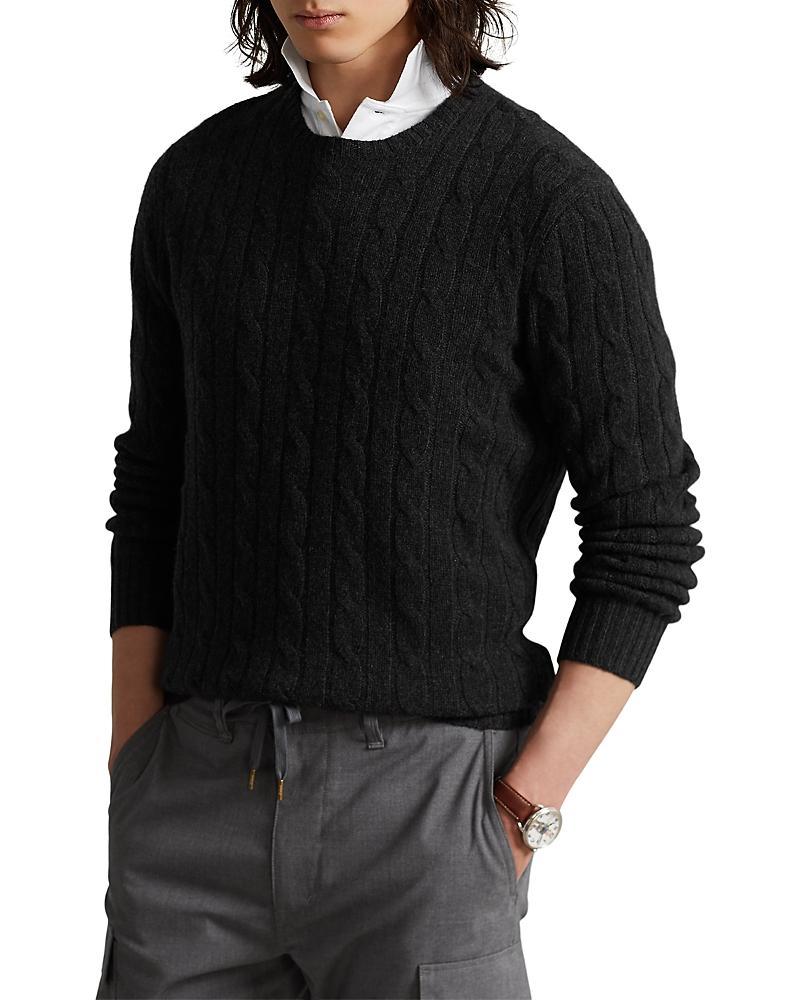 Mens Cashmere Cable-Knit Sweater Product Image