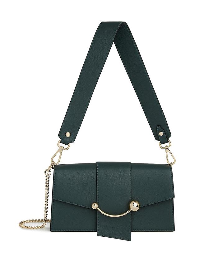 Womens Crescent Mini Leather Shoulder Bag Product Image