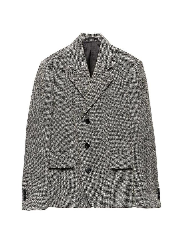 Mens Single Breasted Wool Blend Jacket Product Image