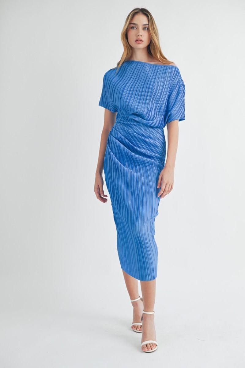 Ronnie Pleated Midi Dress Product Image