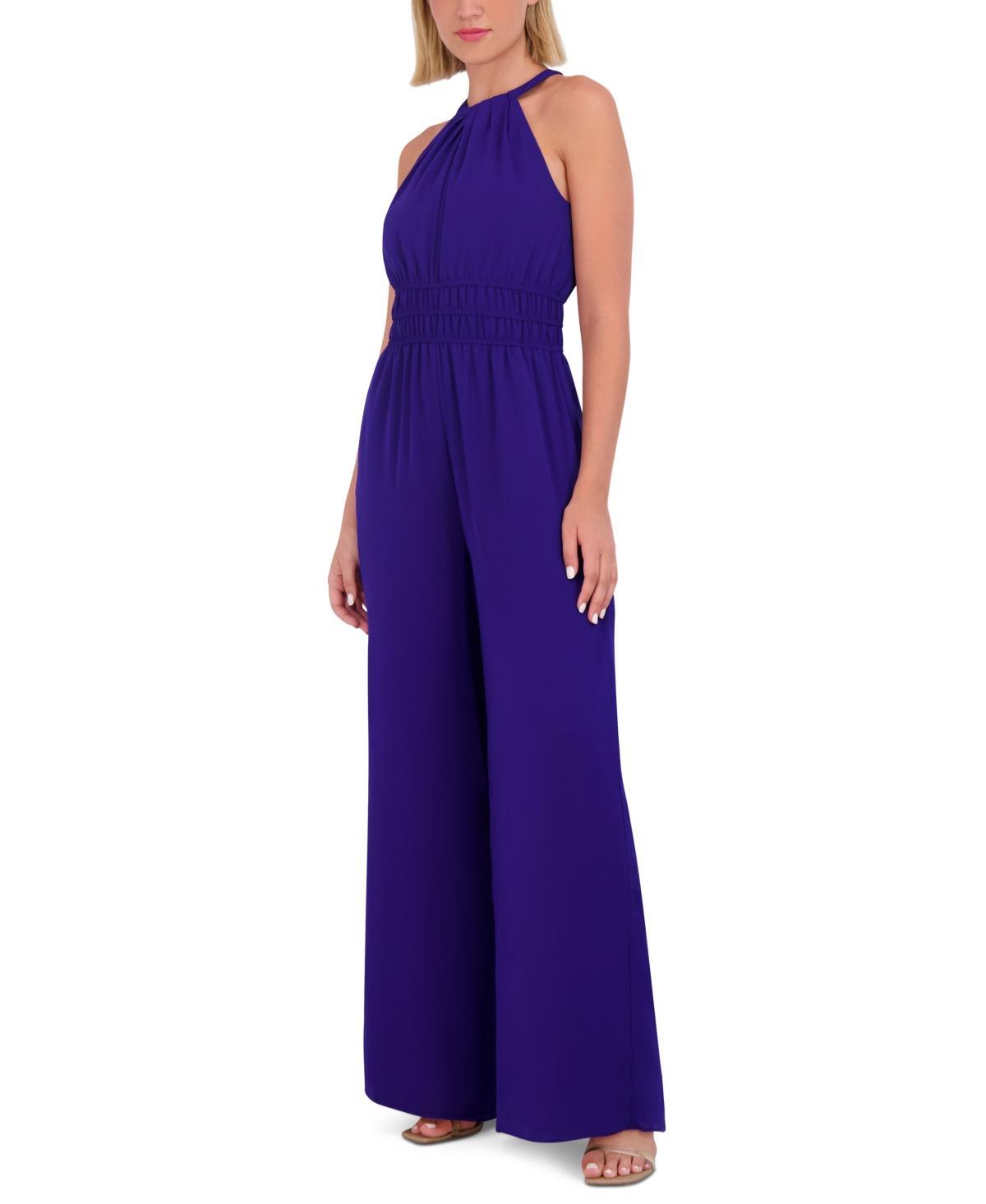 Women's Chiffon Halter-Neck Wide-Leg Jumpsuit Product Image