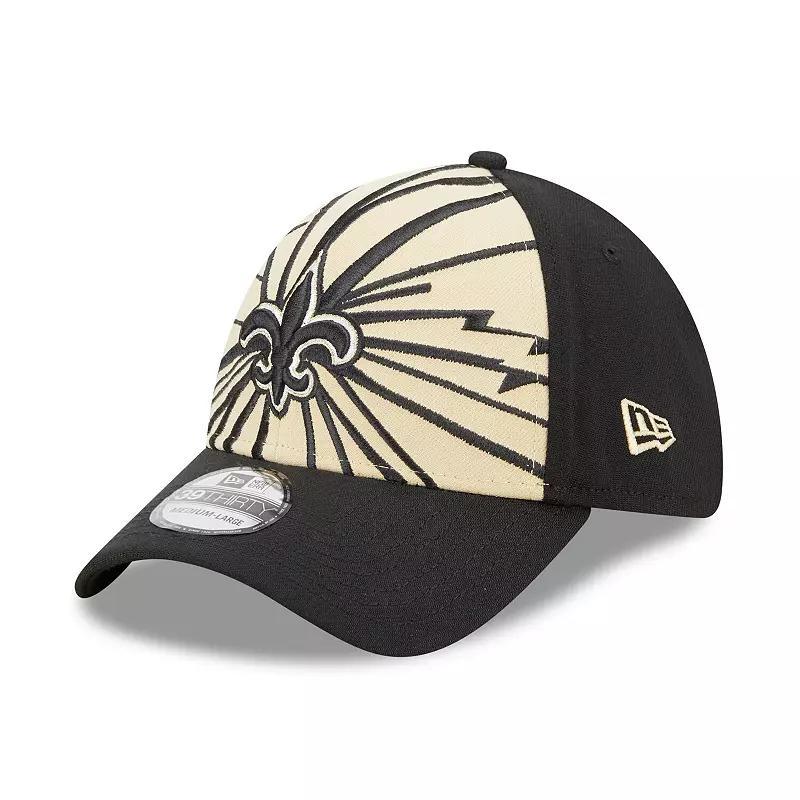 Mens New Era /Black New Orleans Saints Shattered 39THIRTY Flex Hat Product Image