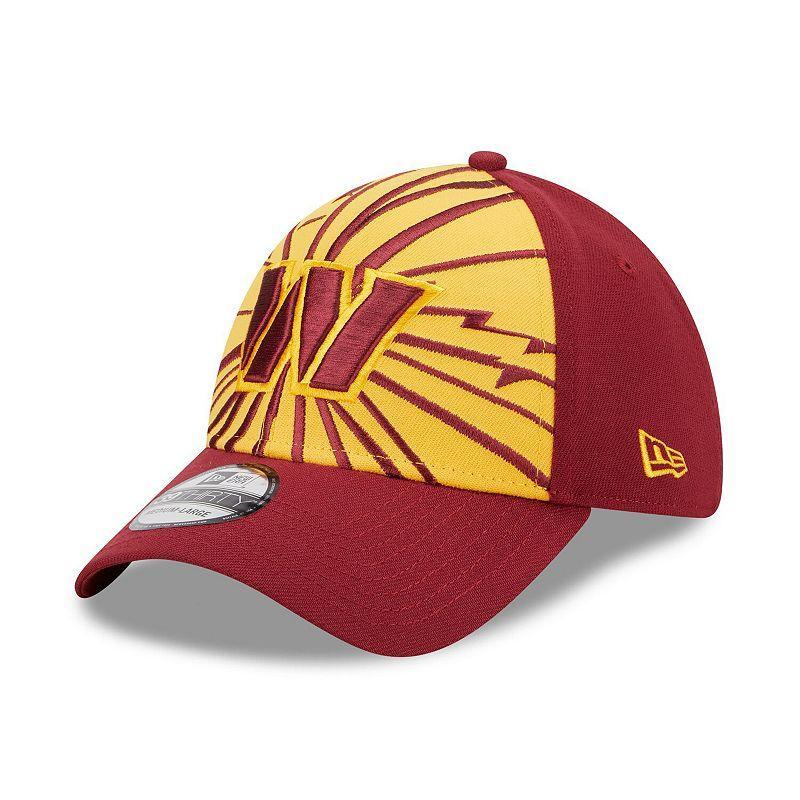 Men's New Era Gold/Burgundy Washington Commanders Shattered 39THIRTY Flex Hat Product Image