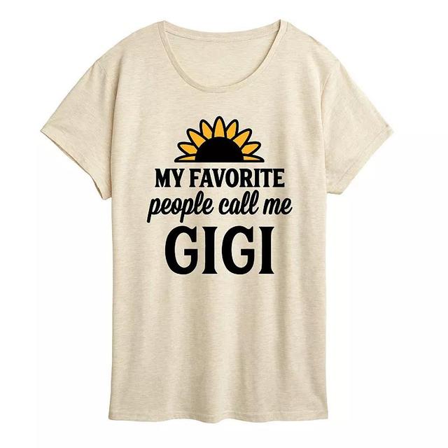 Womens Favorite People Call Me Gigi Graphic Tee Product Image