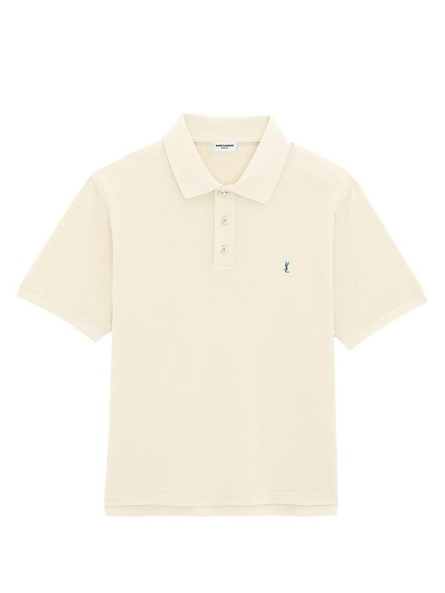 Mens Monogram Polo Shirt in Cotton Pique Product Image