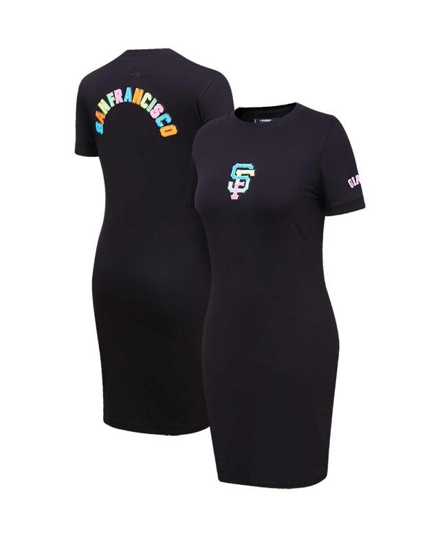 Womens Pro Standard Black San Francisco Giants Washed Neon Bodycon Dress Product Image