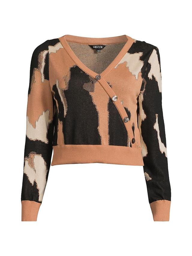 Womens Camouflage Jacquard Cardigan Product Image