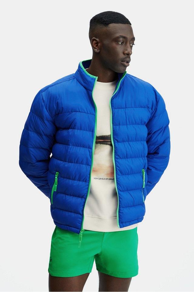 Fabletics Men The Packable Nylon Puffer male Classic Blue Size XXL Product Image