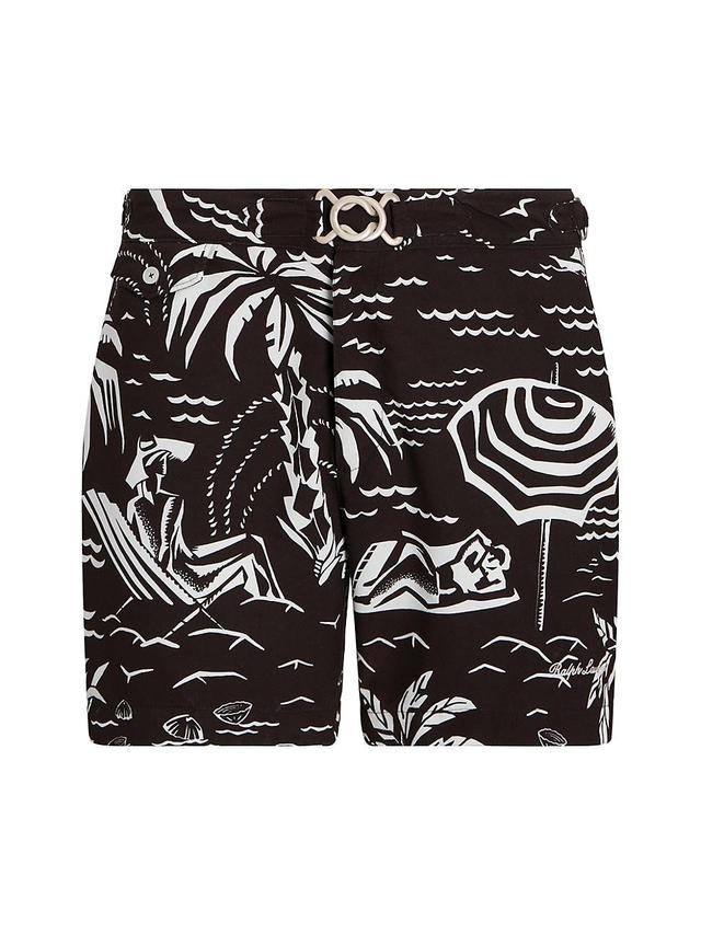 Mens Mayfair Beach Scene Swim Trunks Product Image