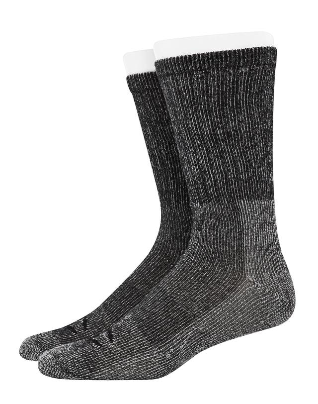 Champion Mens Outdoor Midweight Crew With Wool, 2-Pairs Medium Grey/Black 6-12 Product Image