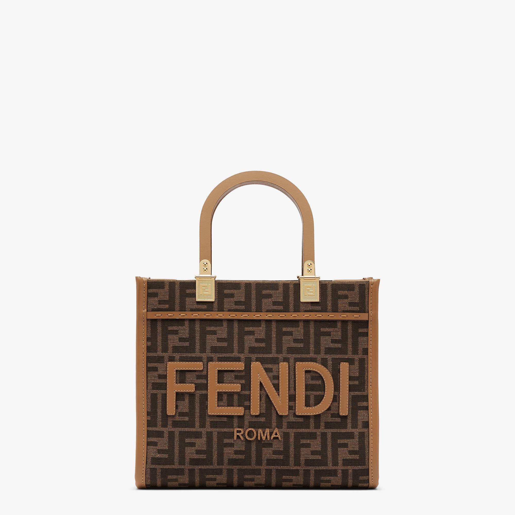 Fendi Sunshine SmallBrown FF jacquard fabric bag Product Image