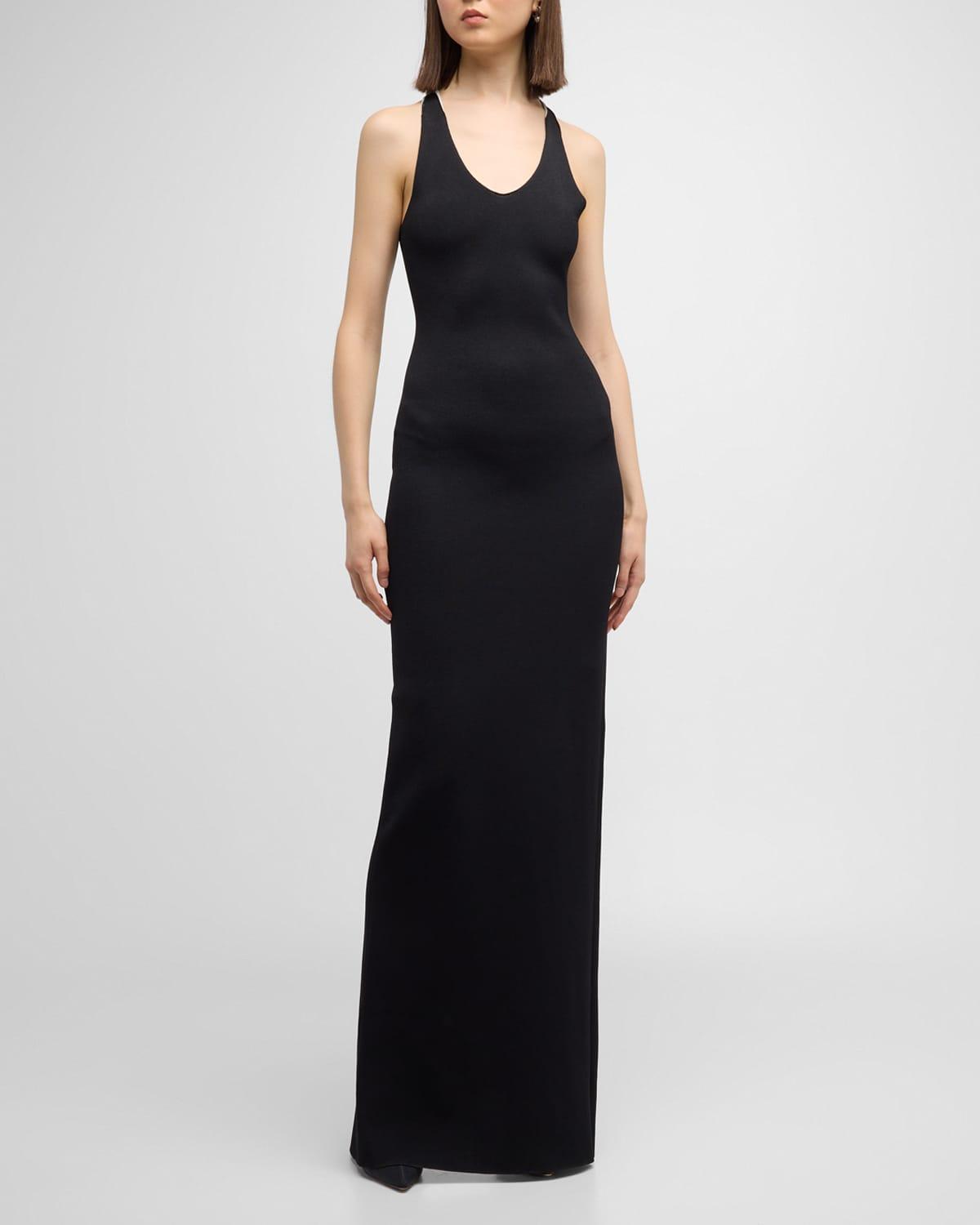 Brandon Maxwell - The Cara Reversible Knit Maxi Dress - Black/whiteModa Operandi Product Image