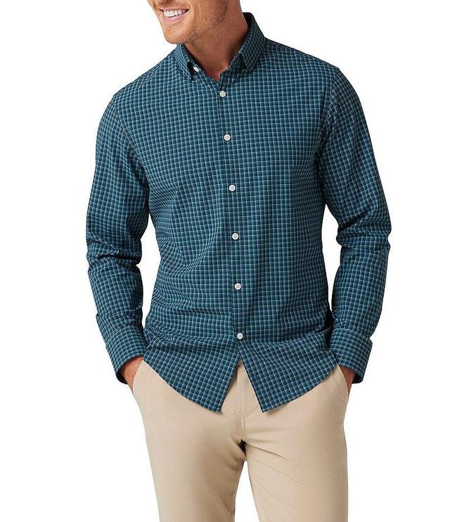 Mizzen+Main Performance Stretch Leeward No Tuck Plaid Long Sleeve Woven Shirt Product Image