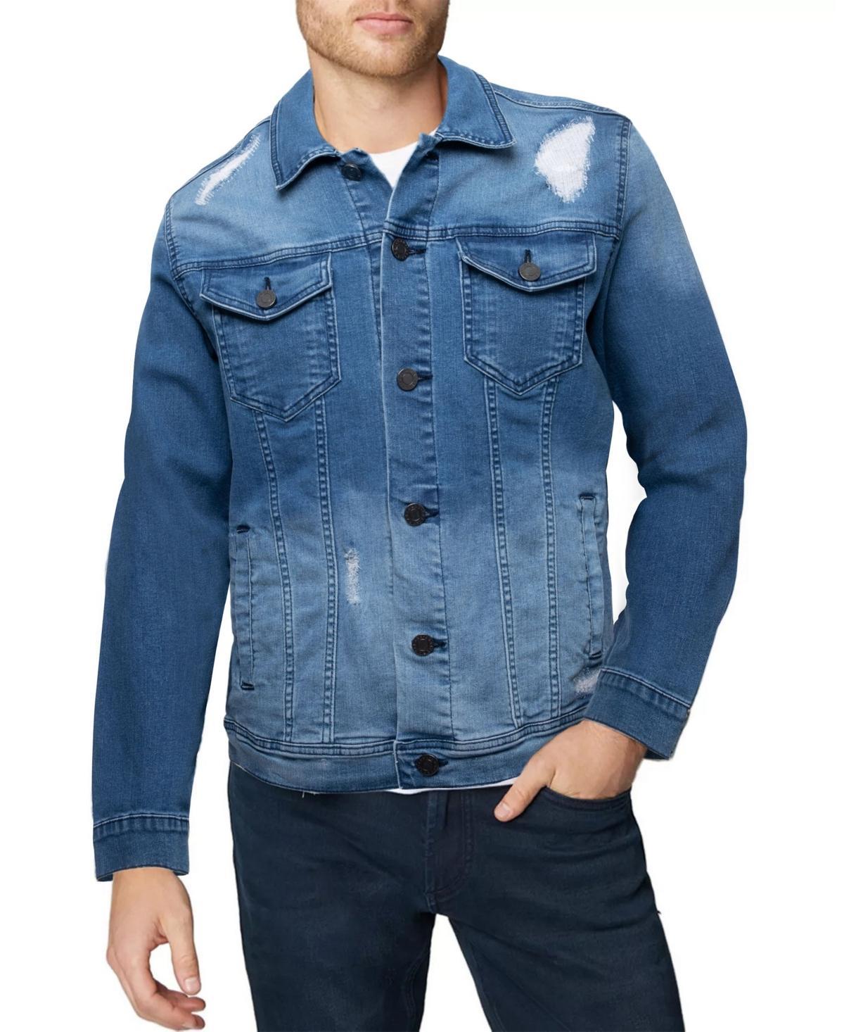 X-Ray Mens Slim Washed Denim Jacket Product Image