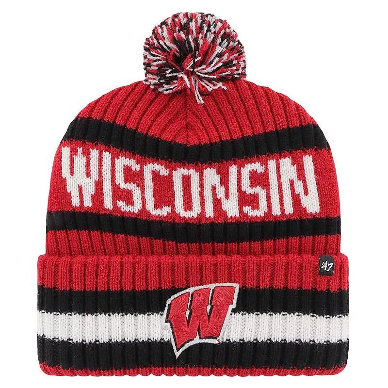 Mens 47 Wisconsin Badgers Bering Cuffed Knit Hat with Pom Product Image