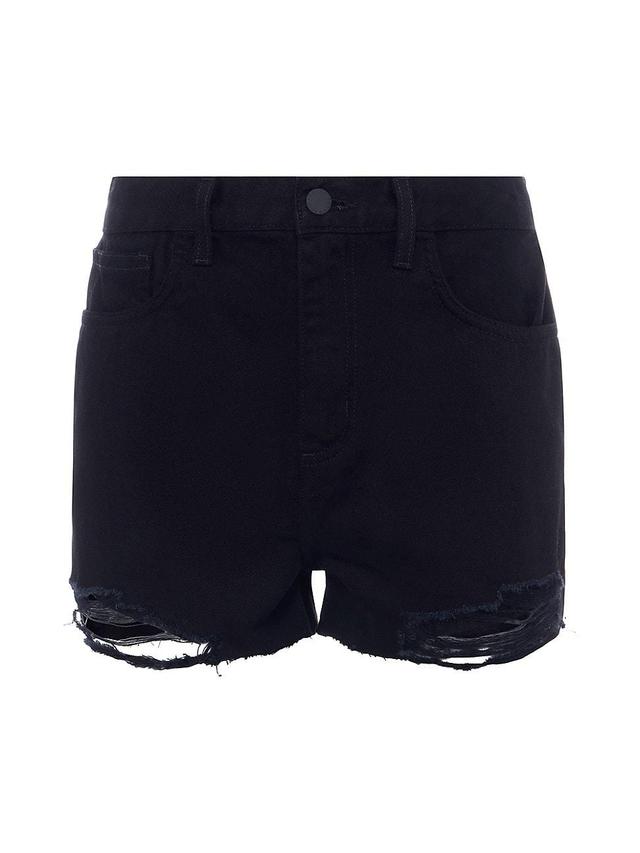 Womens Clark High-Rise Distressed Denim Shorts Product Image