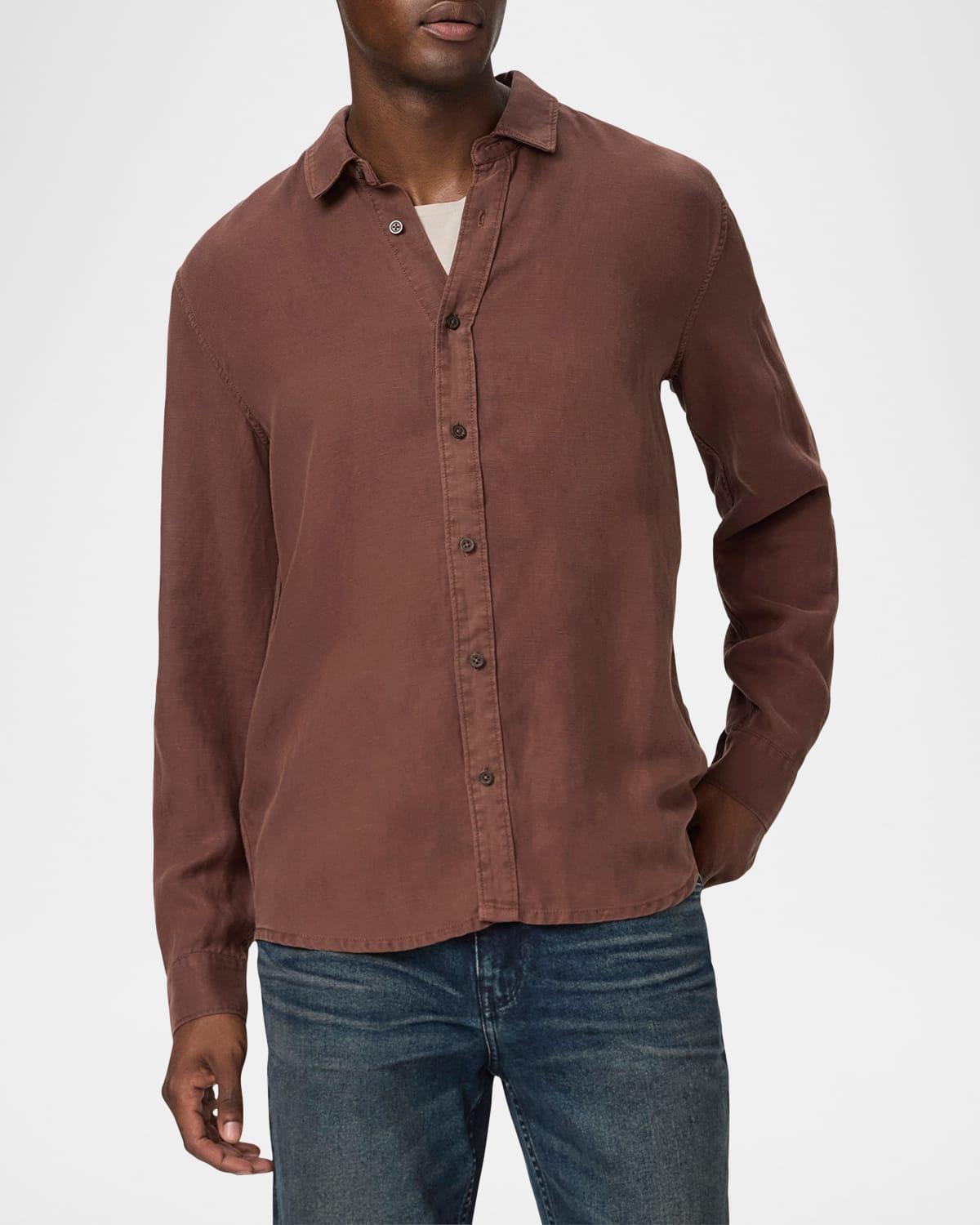 Men's Peters Linen-Lyocell Sport Shirt Product Image