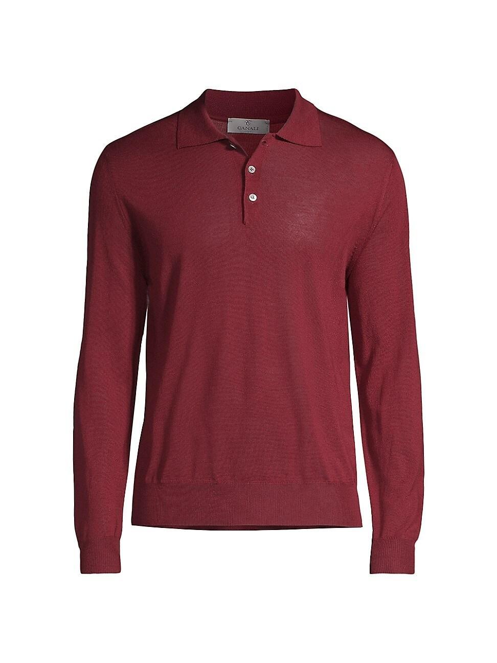 Mens Modern-Fit Wool Polo Shirt Product Image