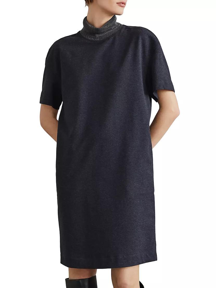 Stretch Cotton Lightweight French Terry Dress Product Image