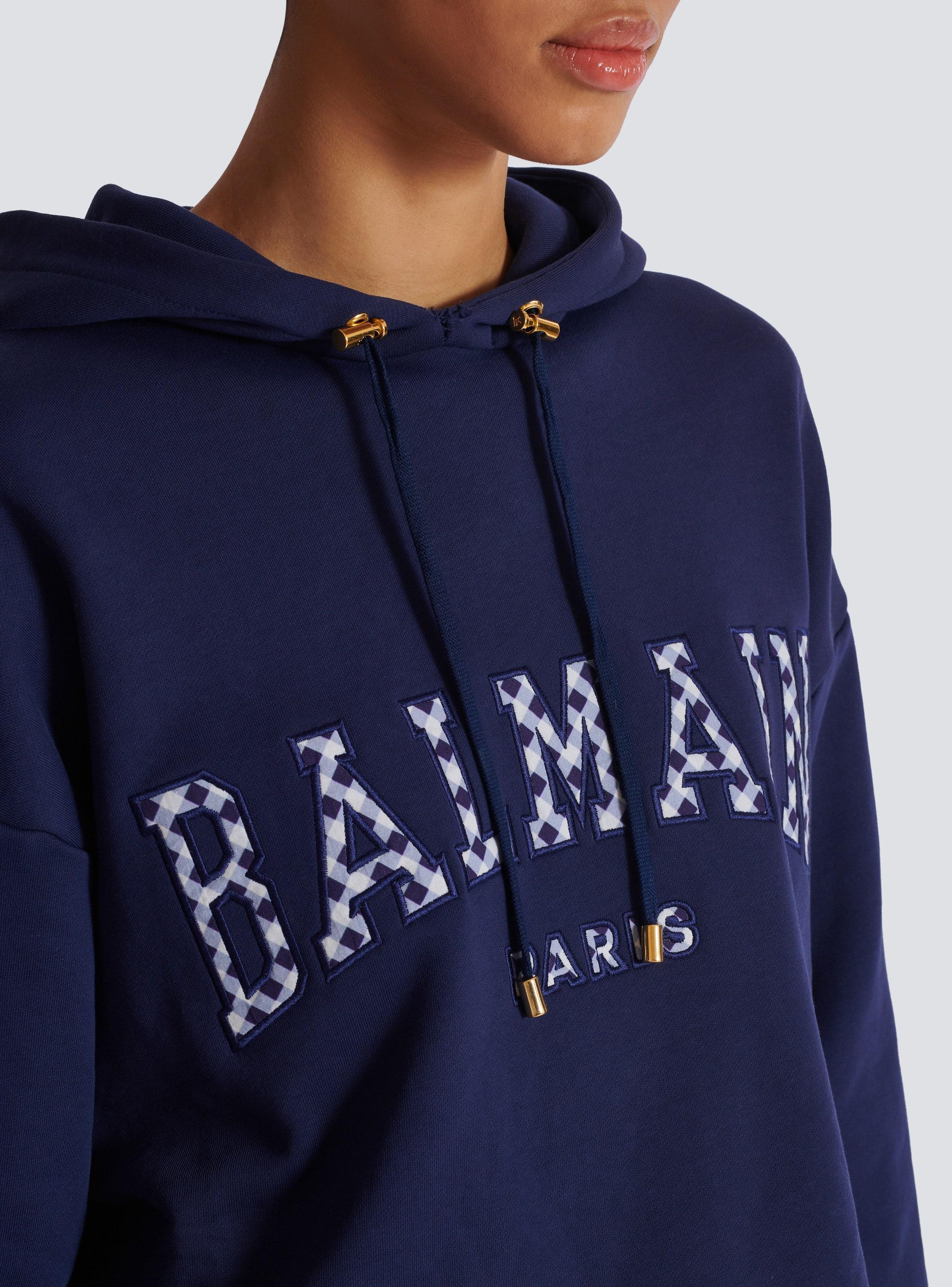 Balmain Paris gingham hoodie Product Image