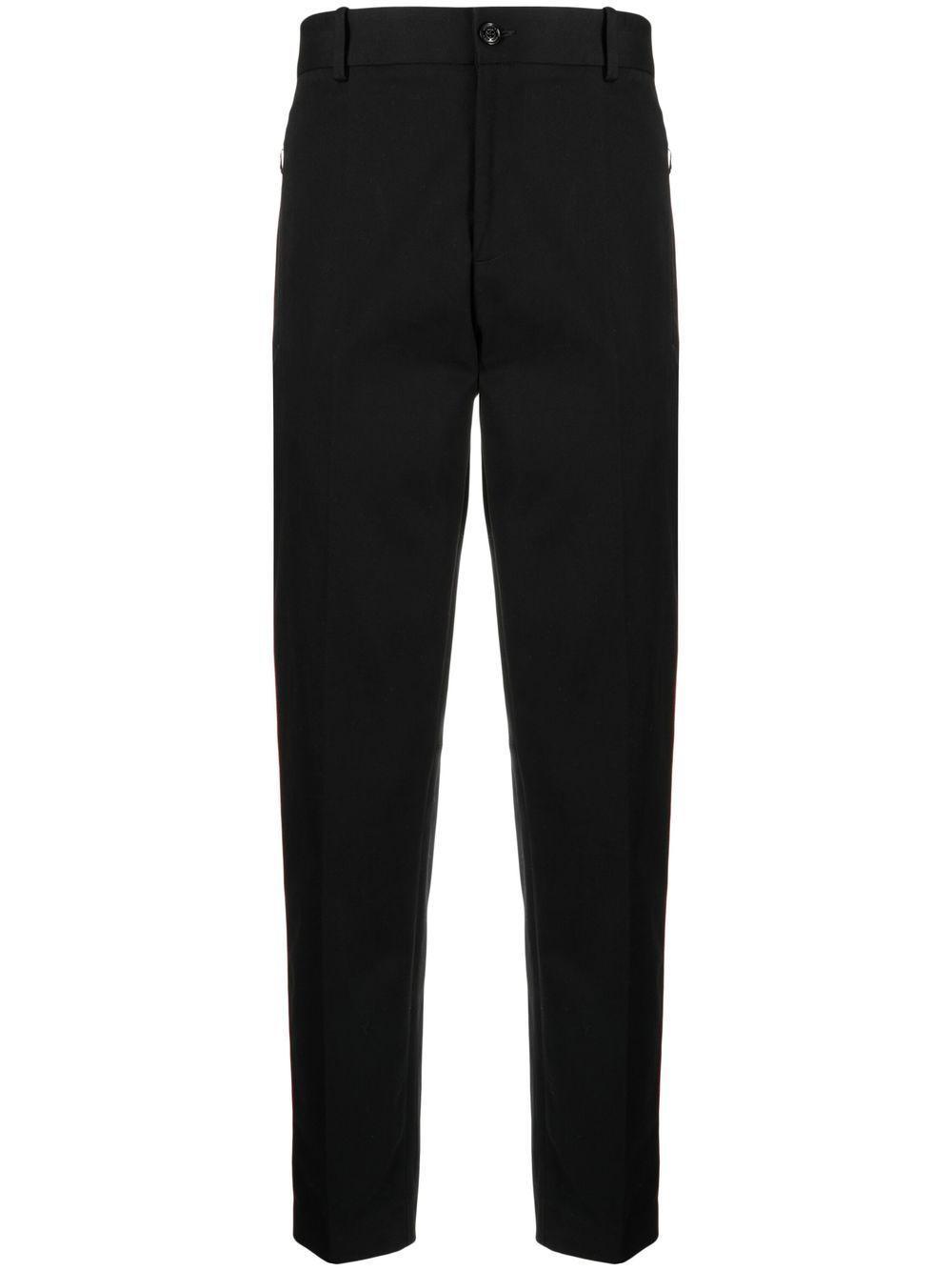 Side-stripe Tapered Trousers In Black Product Image