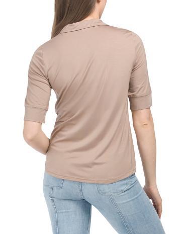 Jersey Ruched Front Top for Women Product Image