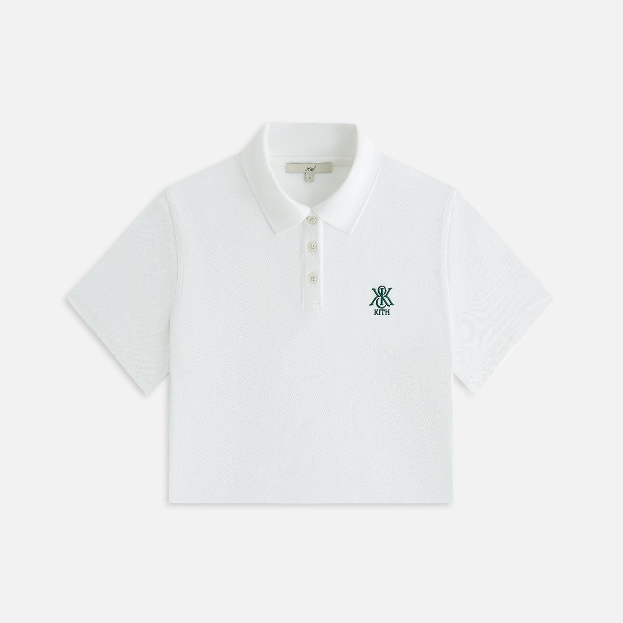 Kith Women Laramie Cropped Polo - White Female Product Image